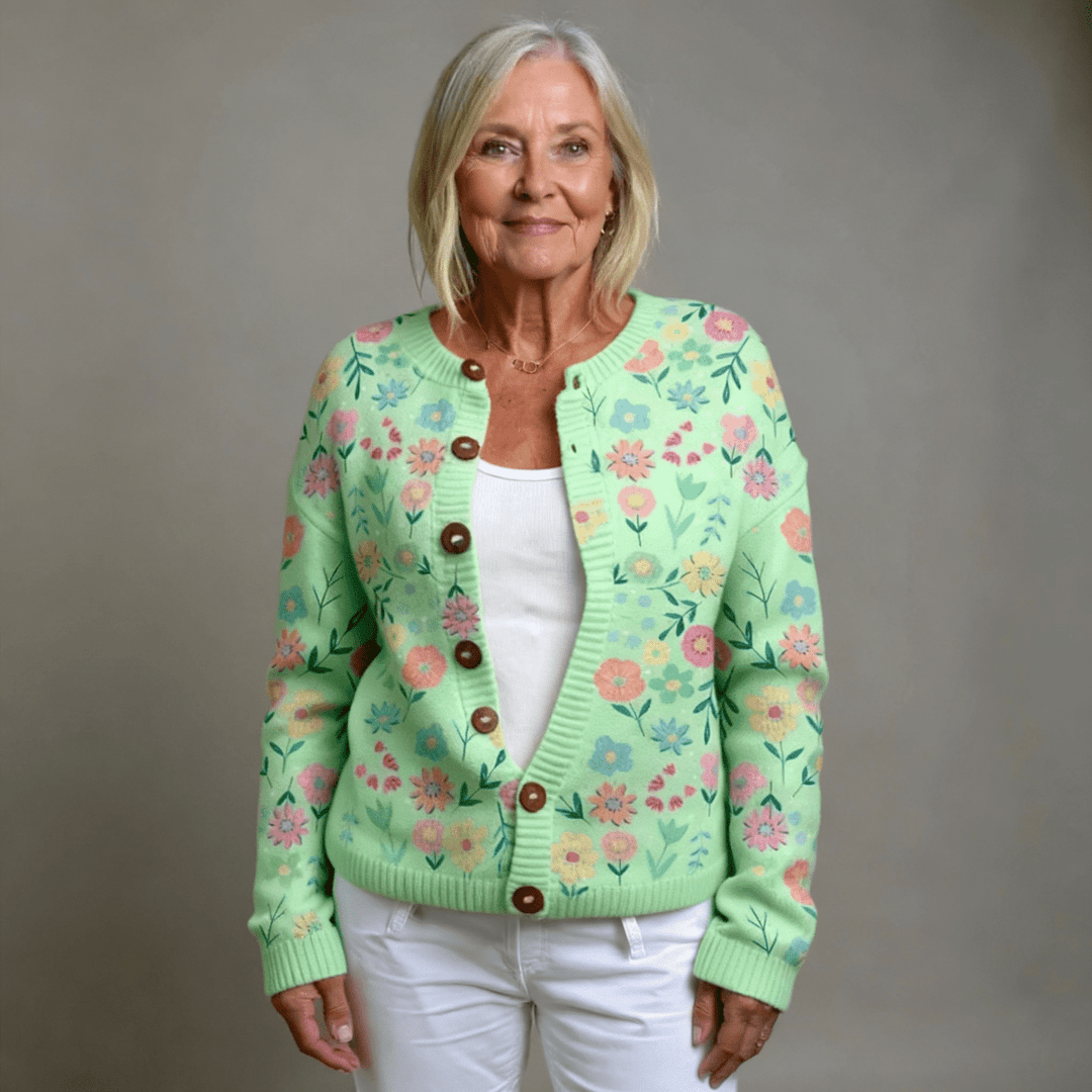 Aleah | Floral Design Cardigan - Mijn winkel