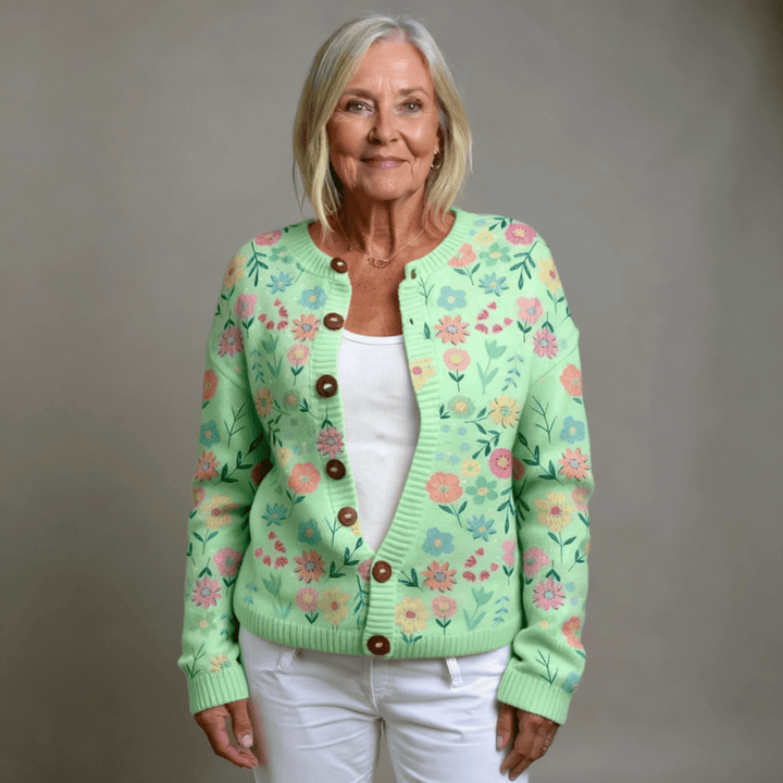 Aleah | Floral Design Cardigan - Mijn winkel