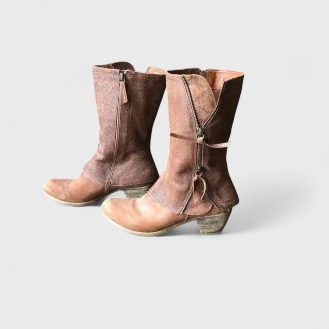 Alma | Vintage Mid - Calf Boots - Mijn winkel