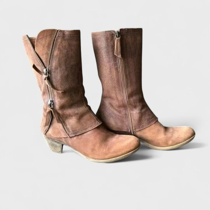 Alma | Vintage Mid - Calf Boots - Mijn winkel