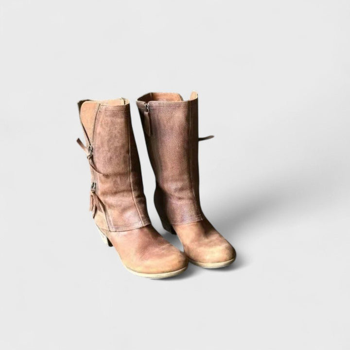 Alma | Vintage Mid - Calf Boots - Mijn winkel