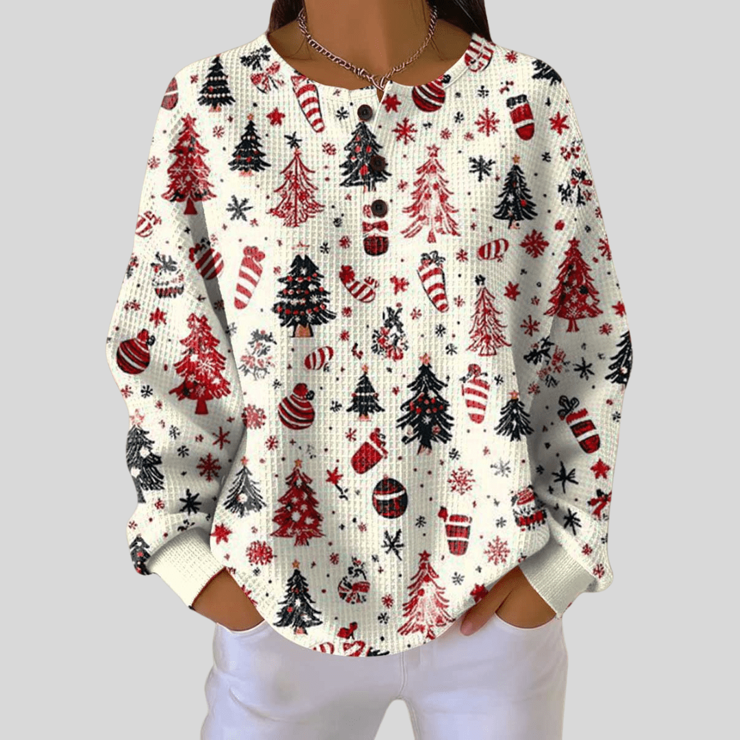 Anna | Winter Jumper with Buttons - Mijn winkel