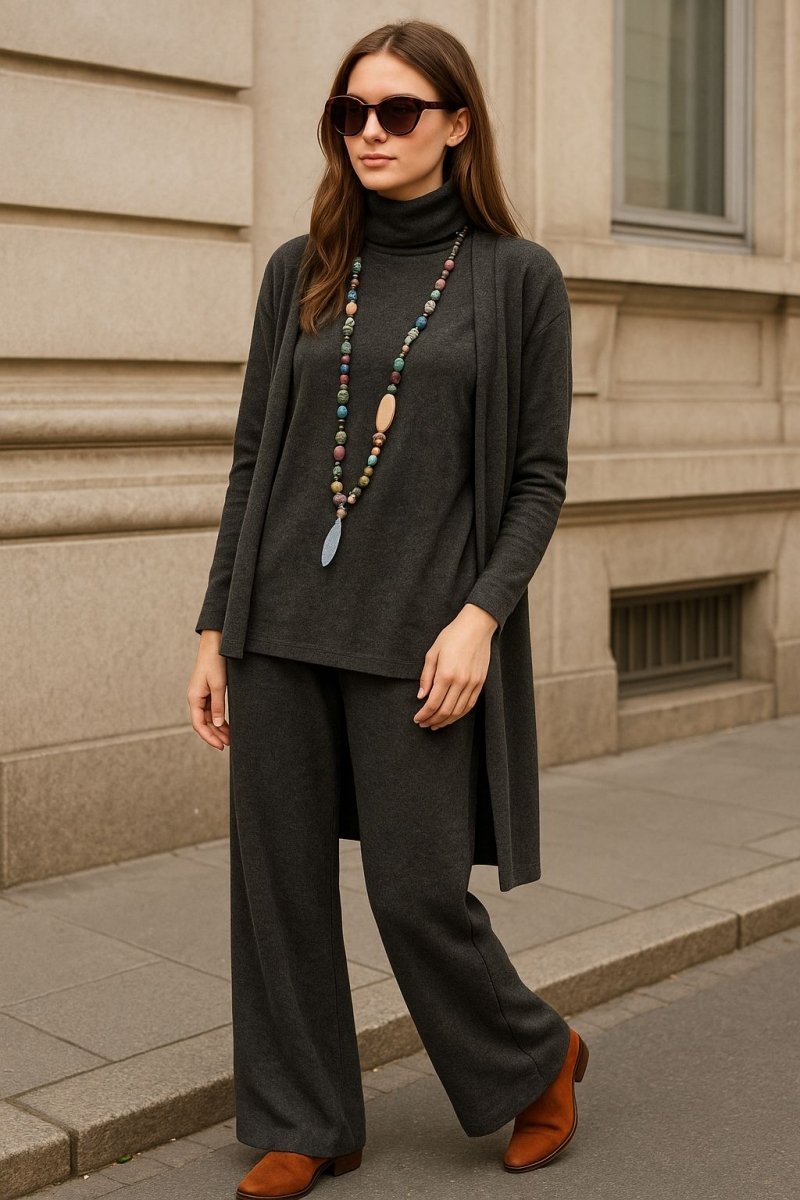 Aubrey Cardigan, Turtleneck & Pants Set - Mijn winkel