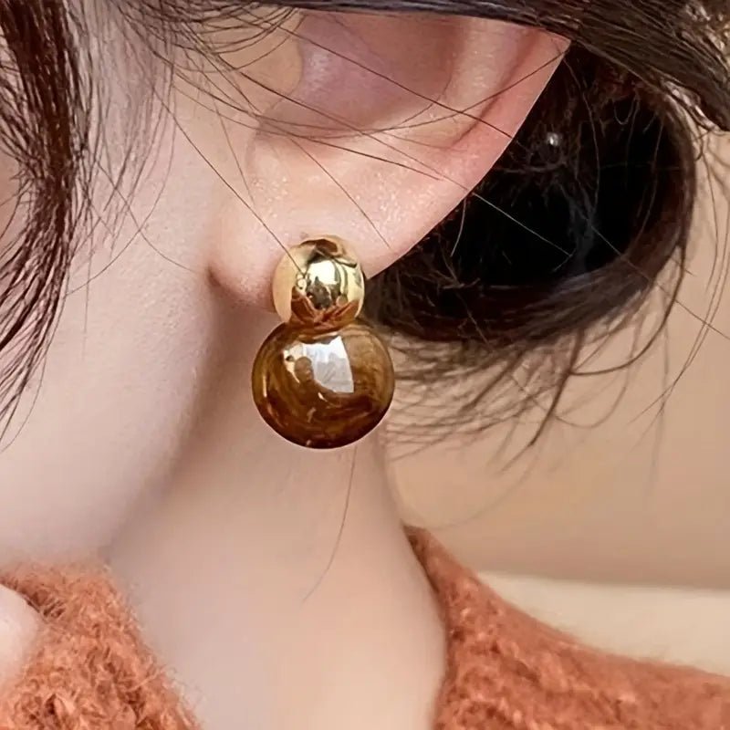 Aurélie Amber Drop Earrings | Gold - Mijn winkel