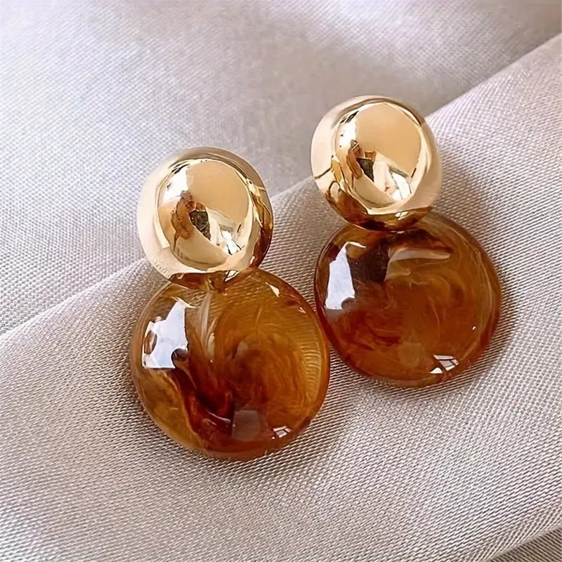 Aurélie Amber Drop Earrings | Gold - Mijn winkel