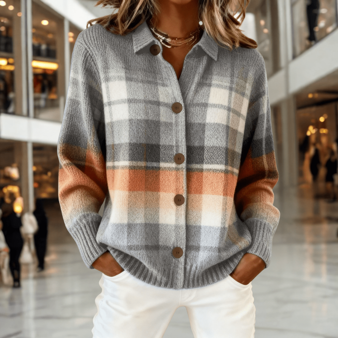 Avery™ - Vintage Plaid Cardigan - Mijn winkel