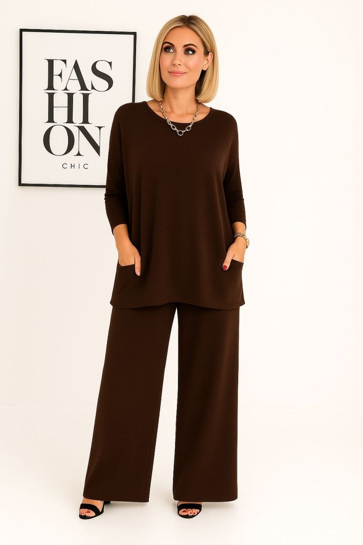 Barbara's Knit Top & Pants Set - Mijn winkel