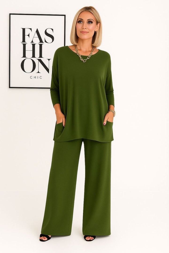 Barbara's Knit Top & Pants Set - Mijn winkel