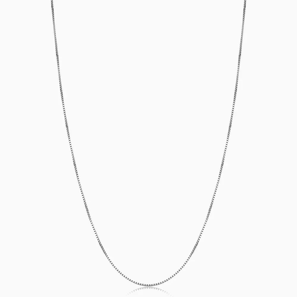 Bodega Box Necklace | White Gold - Mijn winkel