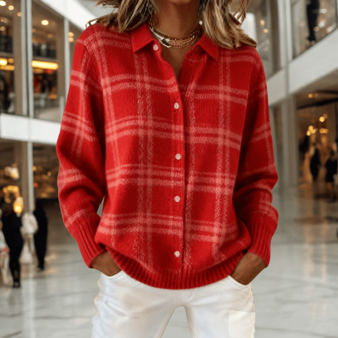 Chloe™ - Heritage Plaid Cardigan - Mijn winkel