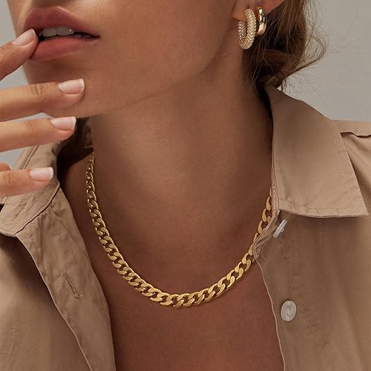 Chunky Cuban Link Necklace | Gold - Mijn winkel