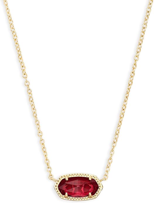 Classic Oval Ruby Necklace | Gold - Mijn winkel