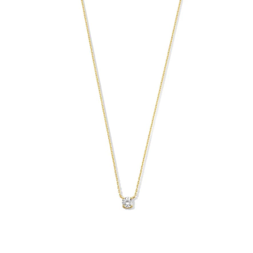 Cléa Moissanite Stone Necklace | Gold - Mijn winkel