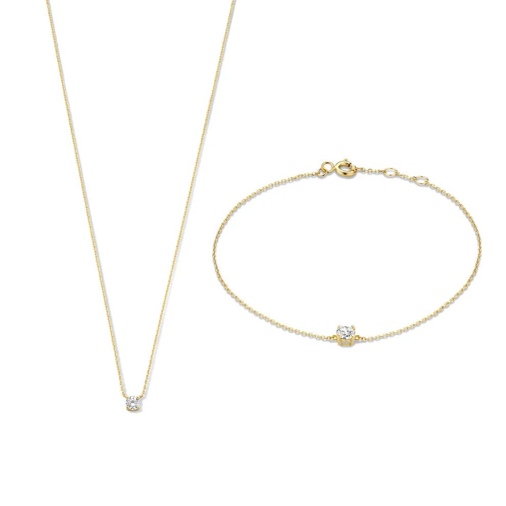 Cléa Moissanite Stone Set | Gold - Mijn winkel