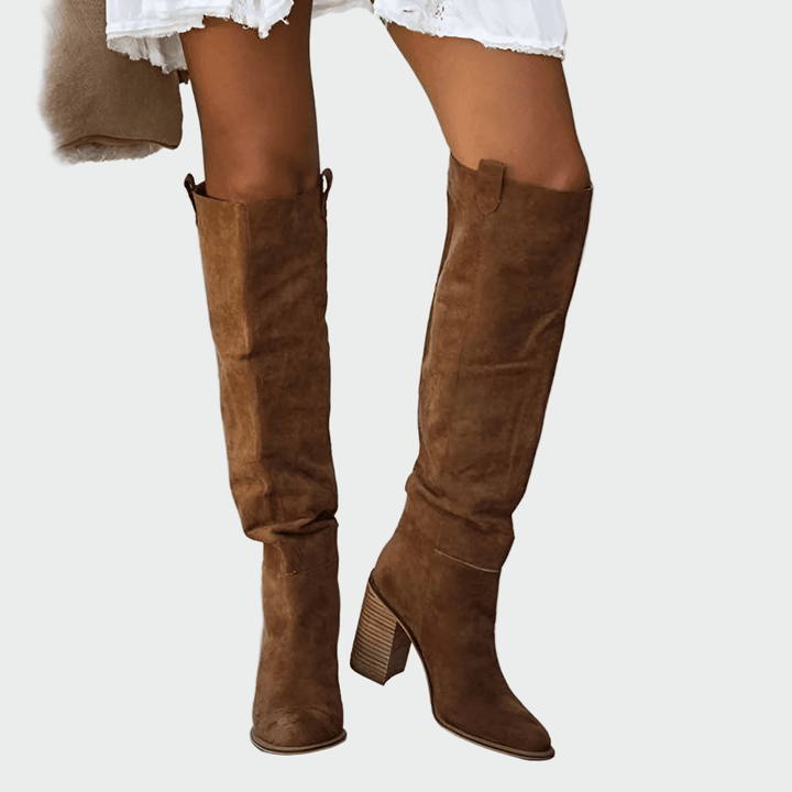 Diane | Knee - High Leather Orthopedic Boots - Mijn winkel