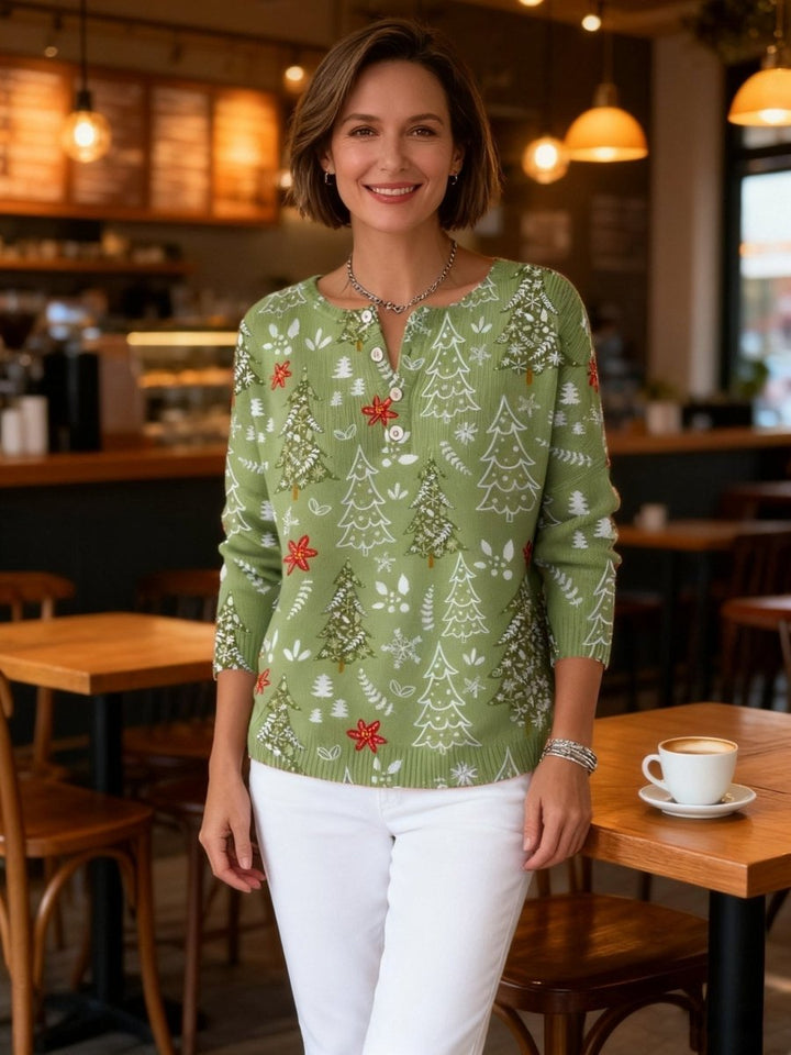 Edith | Christmas Jumper with Buttons - Mijn winkel