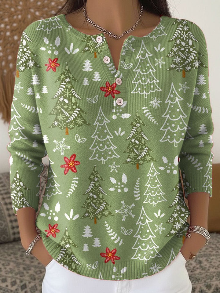 Edith | Christmas Jumper with Buttons - Mijn winkel