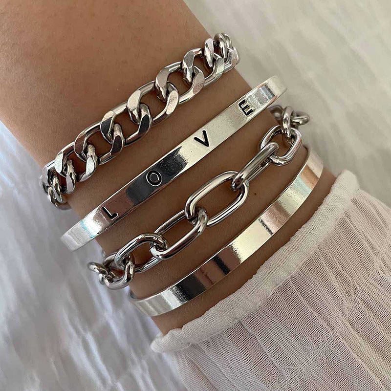 Elan Mercer Bracelet Set | White Gold - Mijn winkel