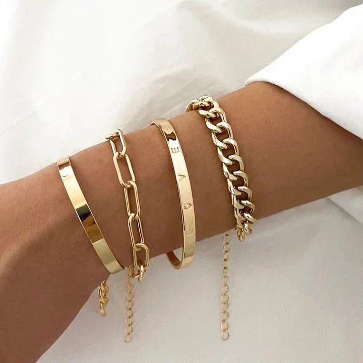 Elan Mercer Bracelet Set | White Gold - Mijn winkel