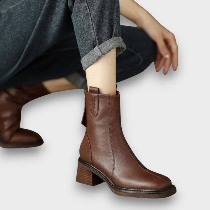 Fien | Classic Leather Ankle Boots - Mijn winkel