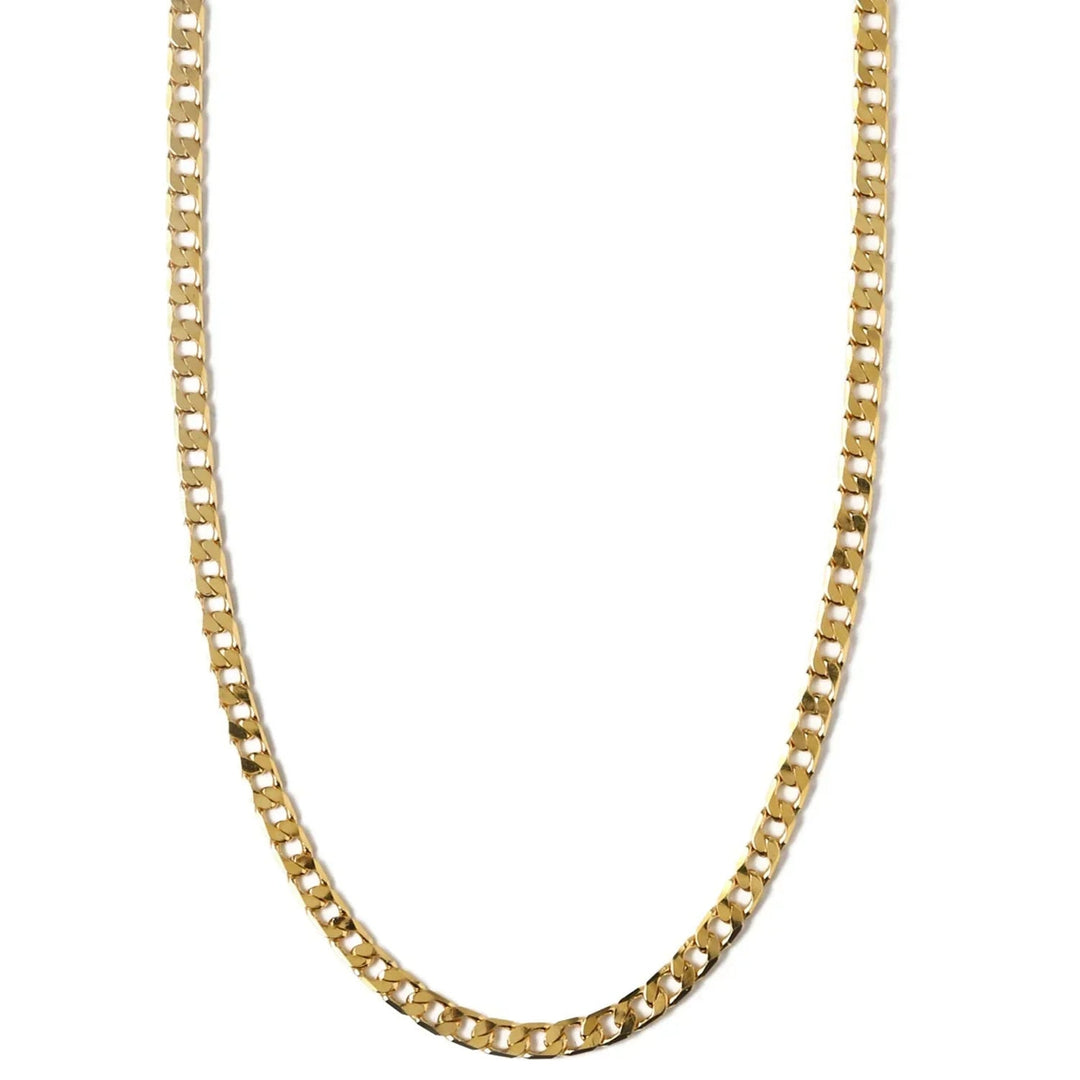 Flat Link Curb Chain Necklace | Gold - Mijn winkel