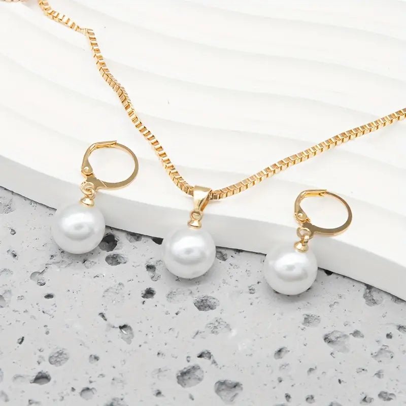 Golden Grace Pearl Jewelry Set | Gold - Mijn winkel