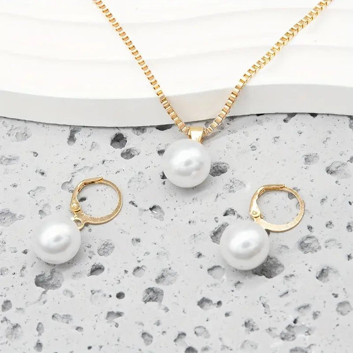 Golden Grace Pearl Jewelry Set | Gold - Mijn winkel