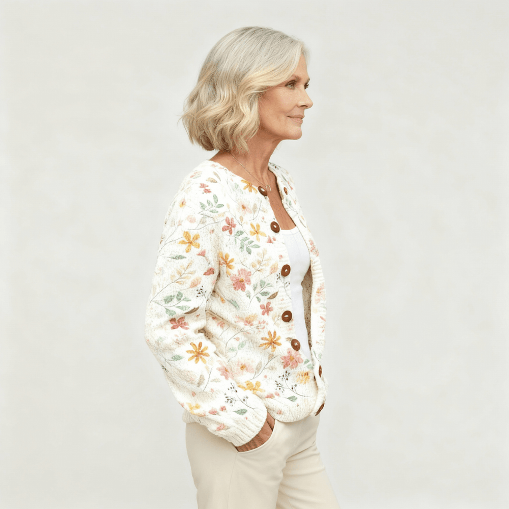 Grace | Flowers Print Cardigan - Mijn winkel