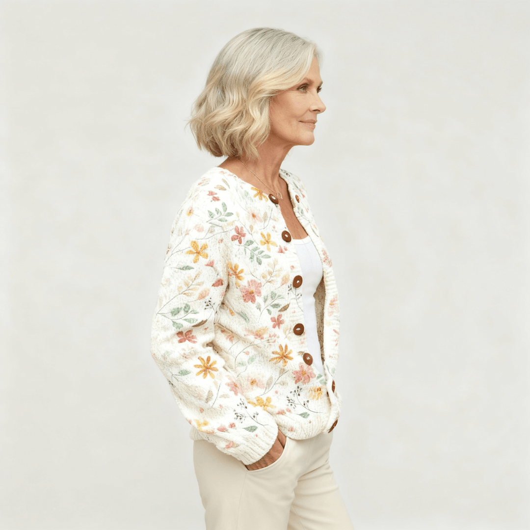 Grace | Flowers Print Cardigan - Mijn winkel