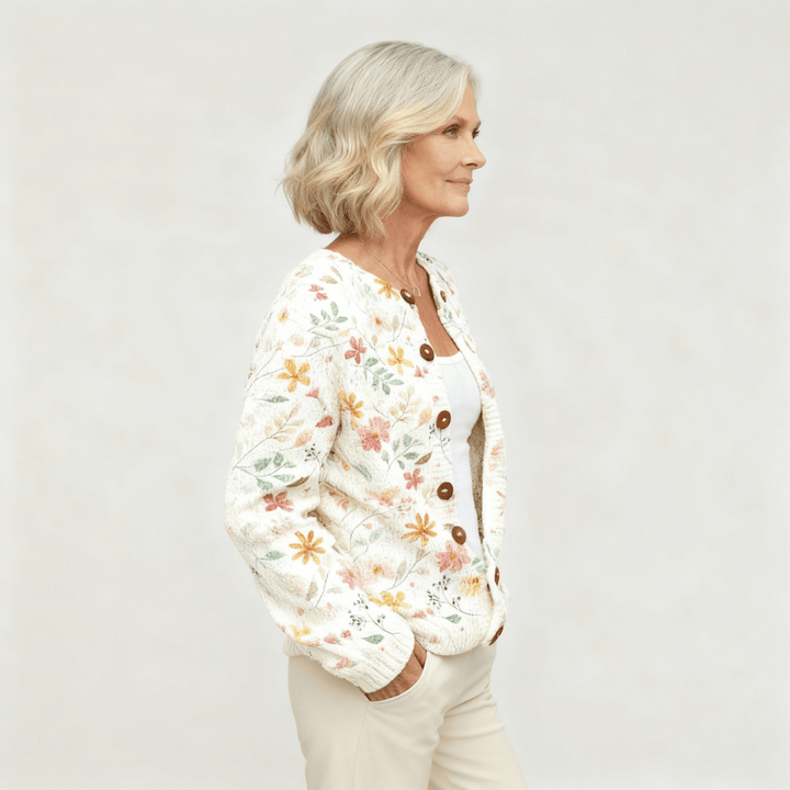 Grace | Flowers Print Cardigan - Mijn winkel