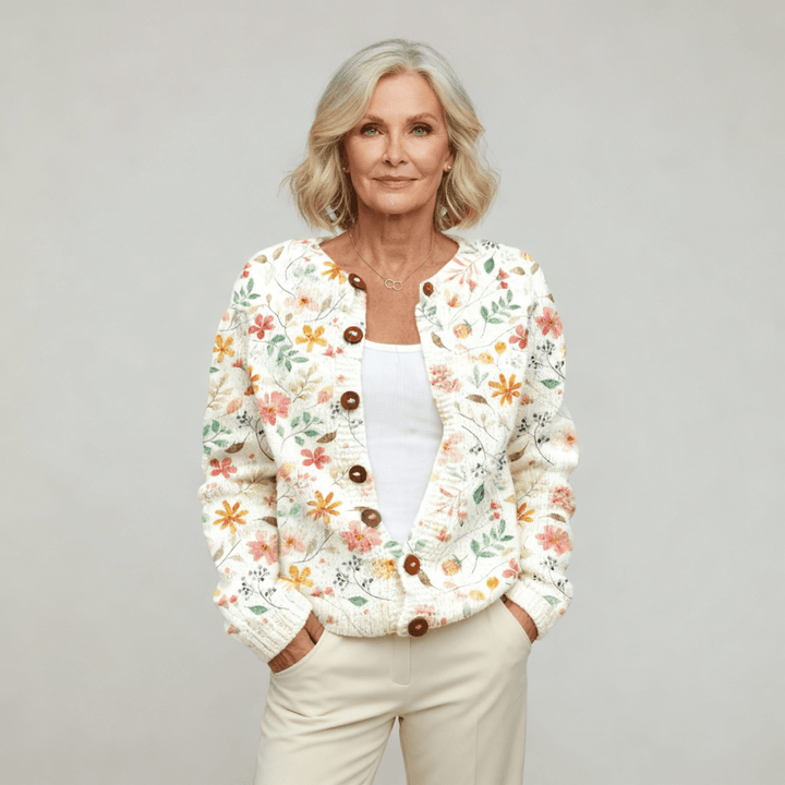 Grace | Flowers Print Cardigan - Mijn winkel
