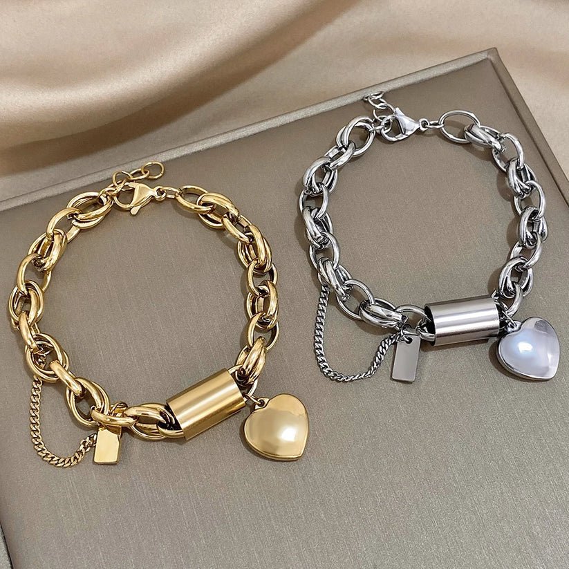 Heartened Chunky Bracelet | Gold - Mijn winkel