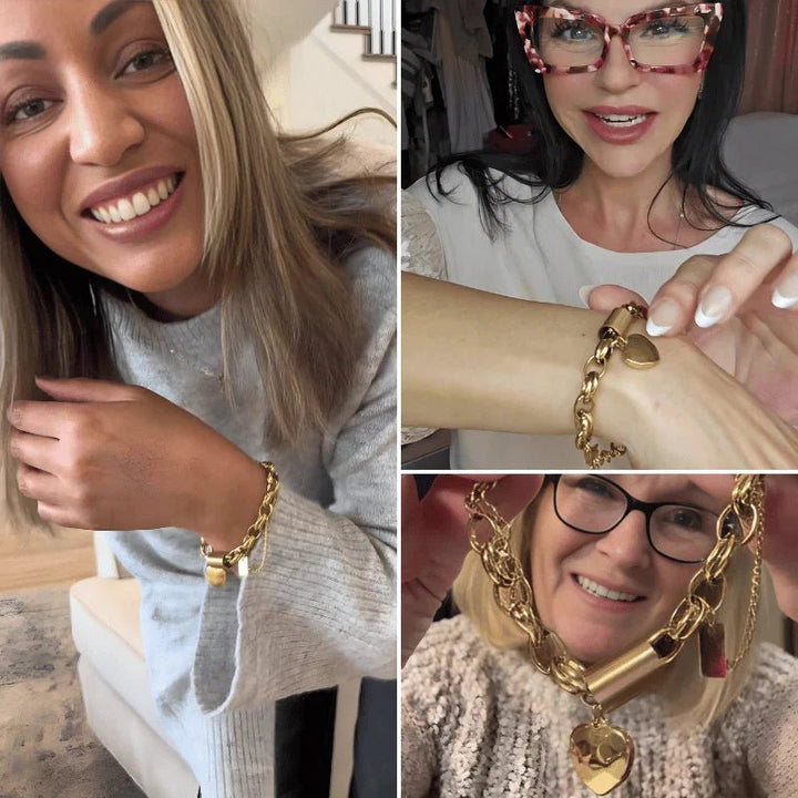 Heartened Chunky Bracelet | Gold - Mijn winkel