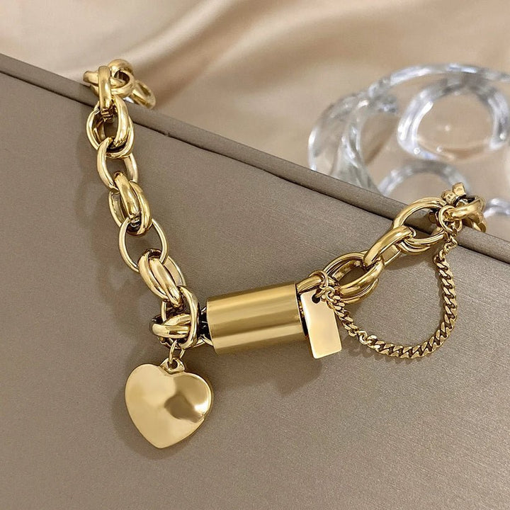 Heartened Chunky Bracelet | Gold - Mijn winkel
