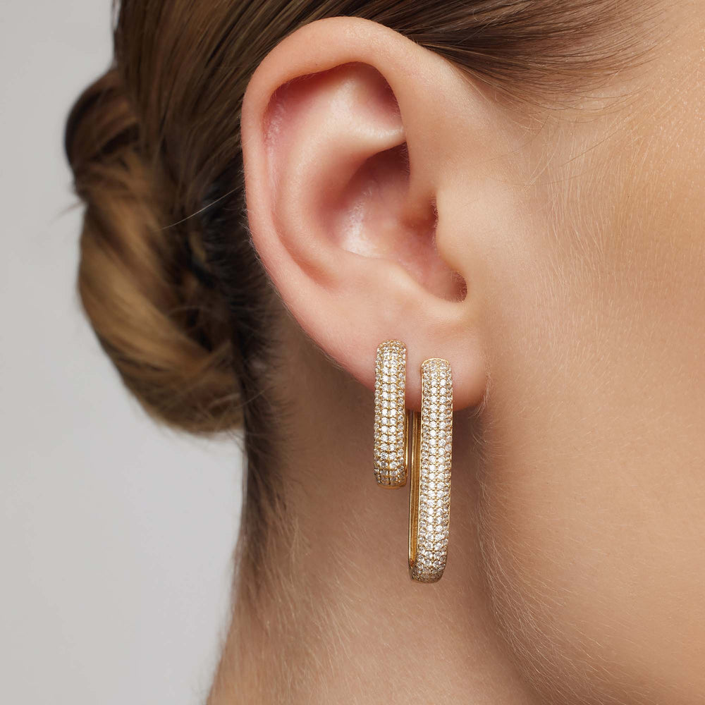 Icon Pavé Hoops | Gold - Mijn winkel