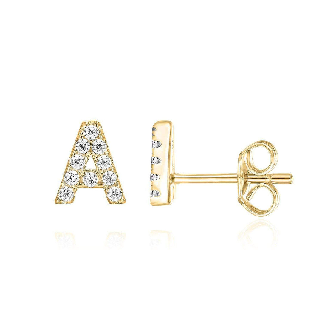 Initial Earring 1pc | Gold - Mijn winkel