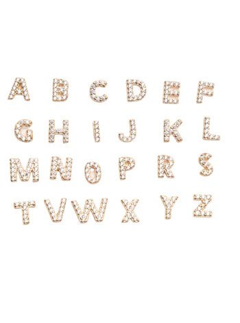 Initial Earring 1pc | Gold - Mijn winkel