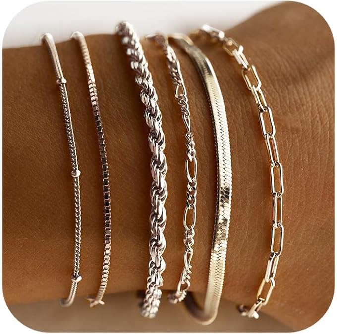 Isabella Vernetta bracelet set | White Gold - Mijn winkel
