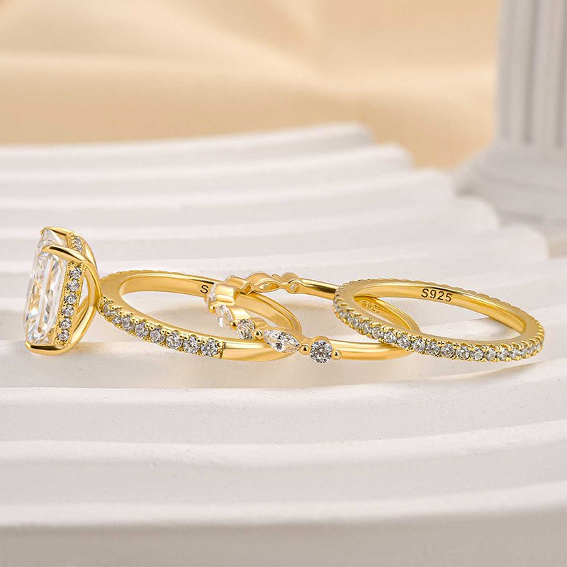 Jaily 3PC Wedding Ring Set | Gold - Mijn winkel