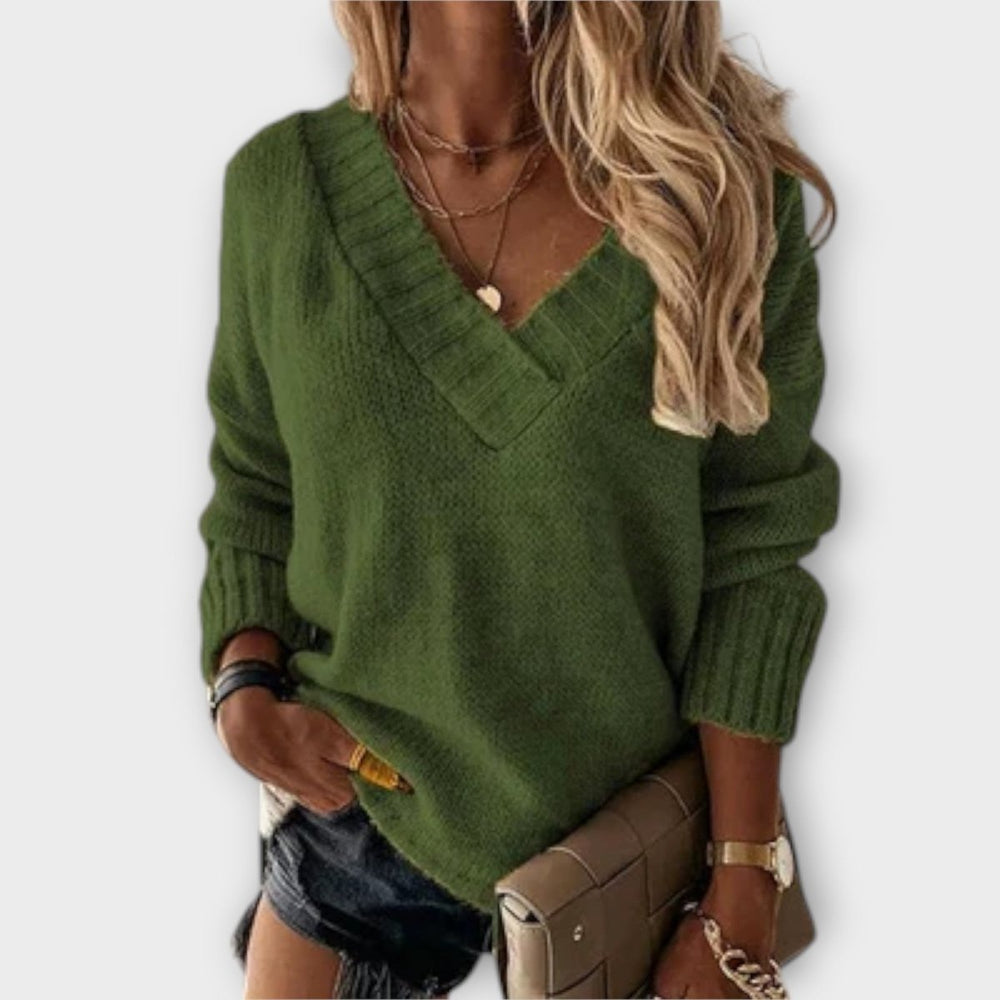 Jane | Cozy V - Neck Sweater - Mijn winkel