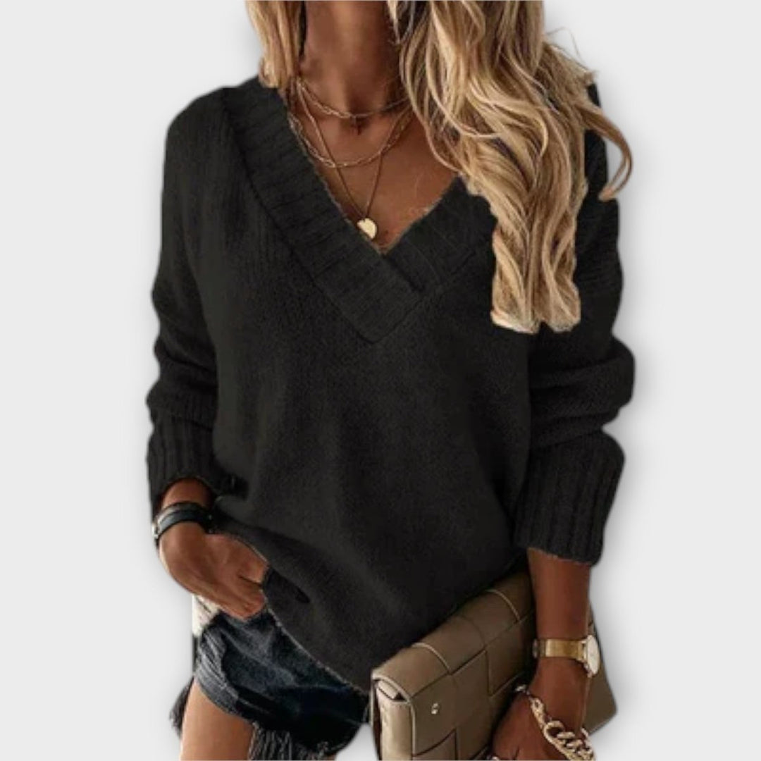 Jane | Cozy V - Neck Sweater - Mijn winkel