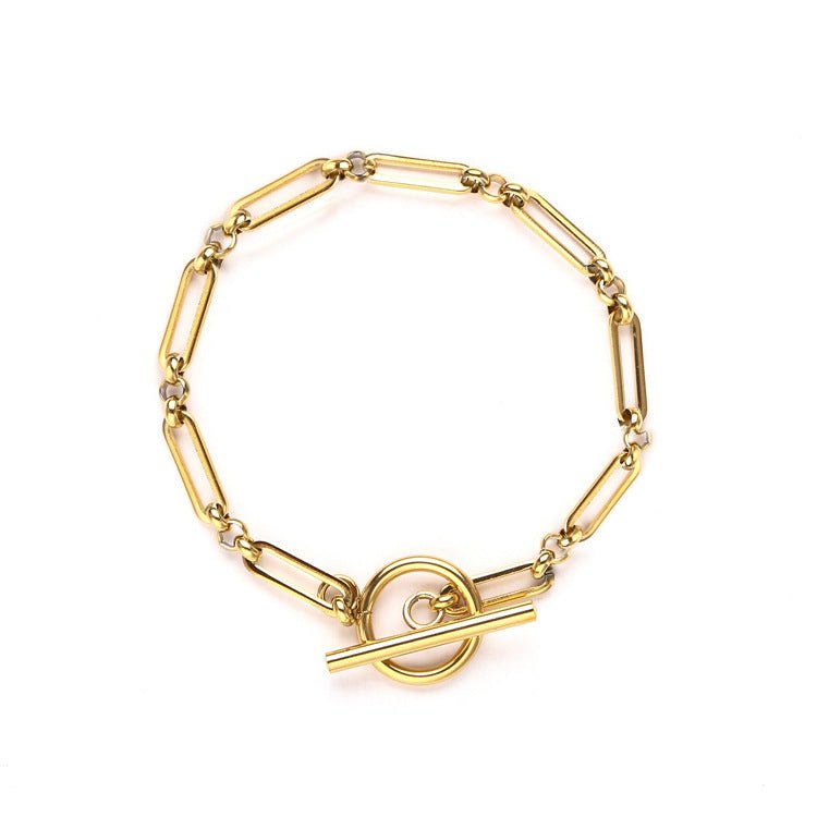 Link T - Bar Bracelet | White Gold - Mijn winkel