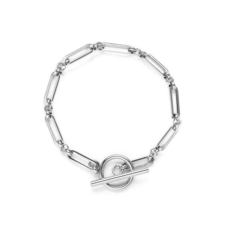 Link T - Bar Bracelet | White Gold - Mijn winkel