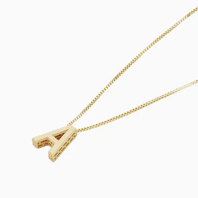 Love letter initial necklace | White Gold - Mijn winkel
