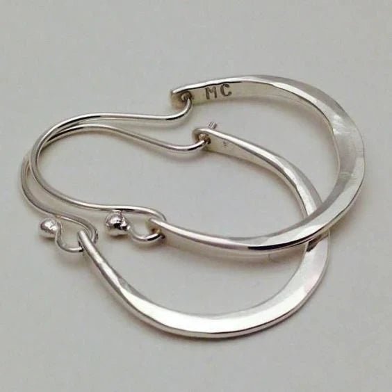 Lunar Halo Hoop Earrings | White Gold - Mijn winkel