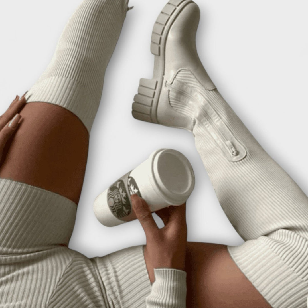 Lureva | Overknee Boots with Chunky Sole - Mijn winkel