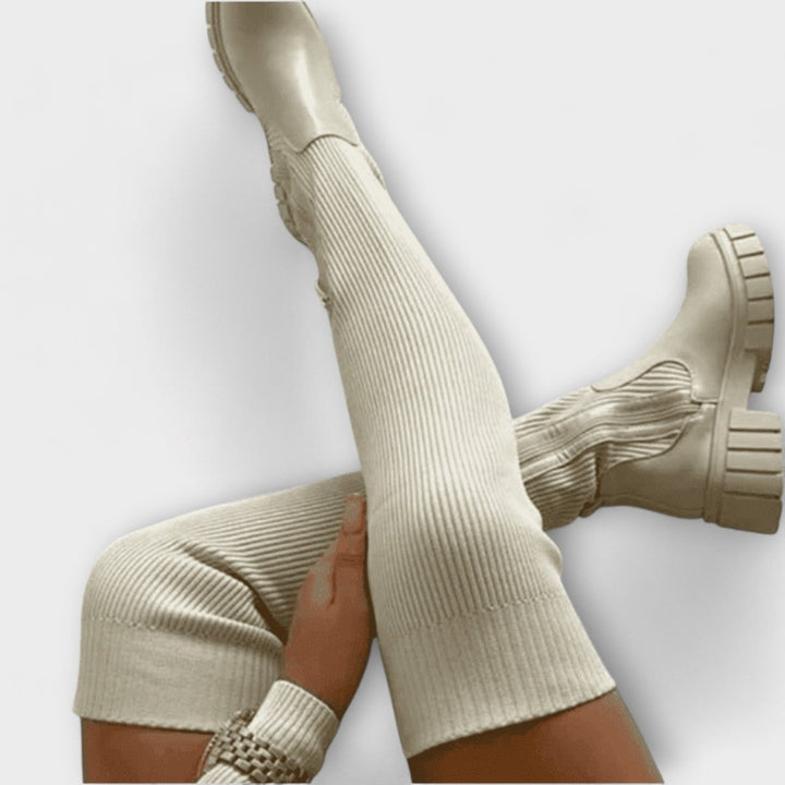 Lureva | Overknee Boots with Chunky Sole - Mijn winkel