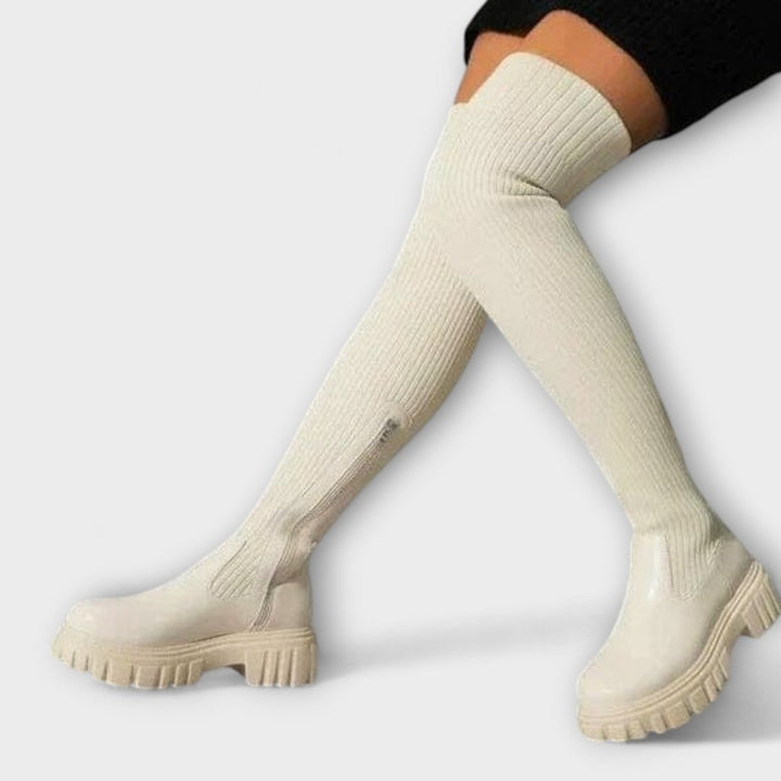 Lureva | Overknee Boots with Chunky Sole - Mijn winkel