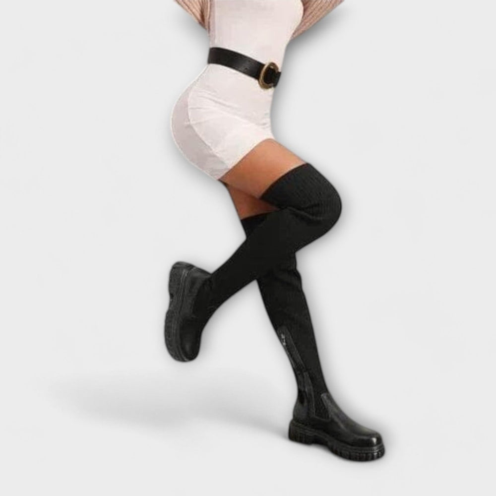 Lureva | Overknee Boots with Chunky Sole - Mijn winkel