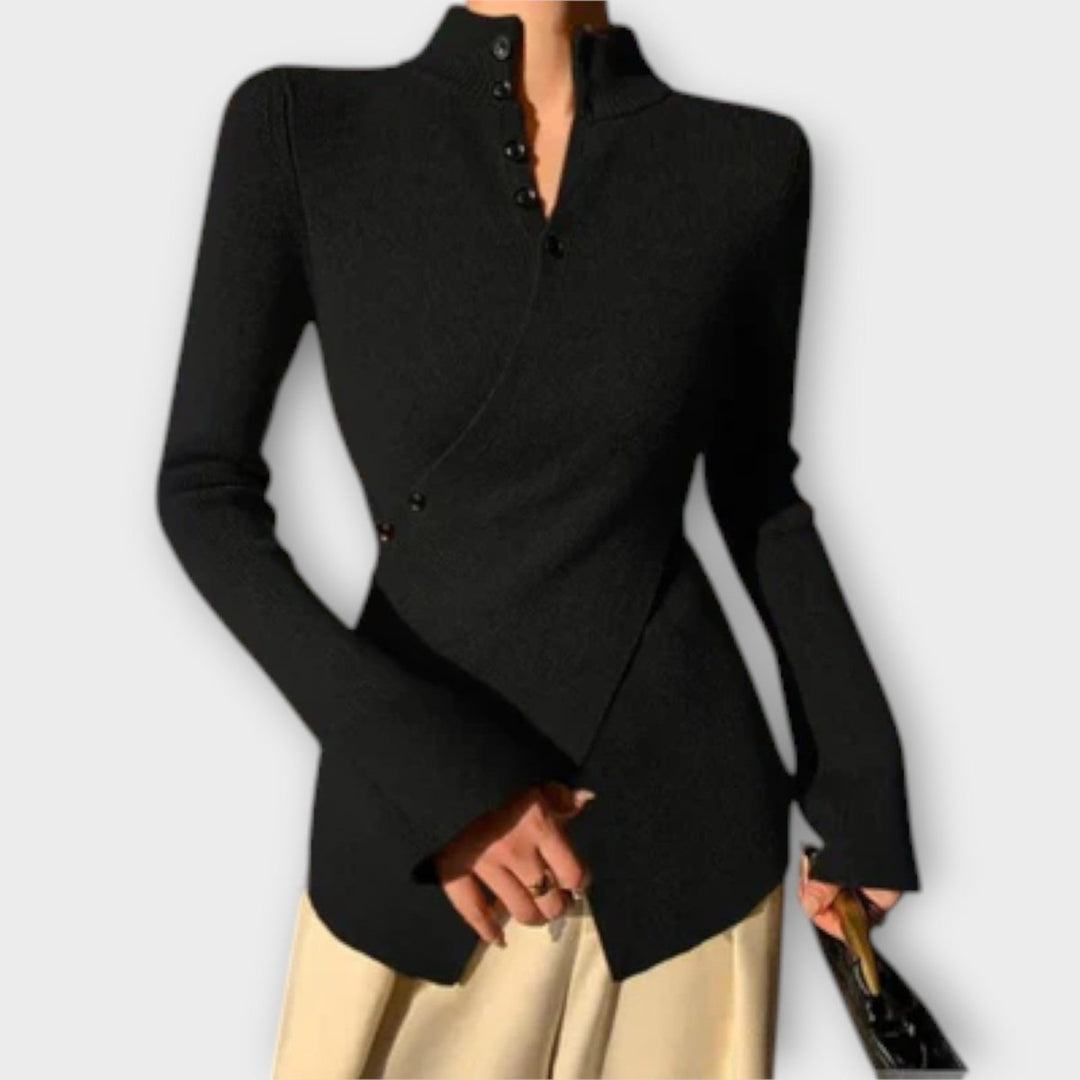 Michiko | Elegant Cotton Knit Sweater - Mijn winkel